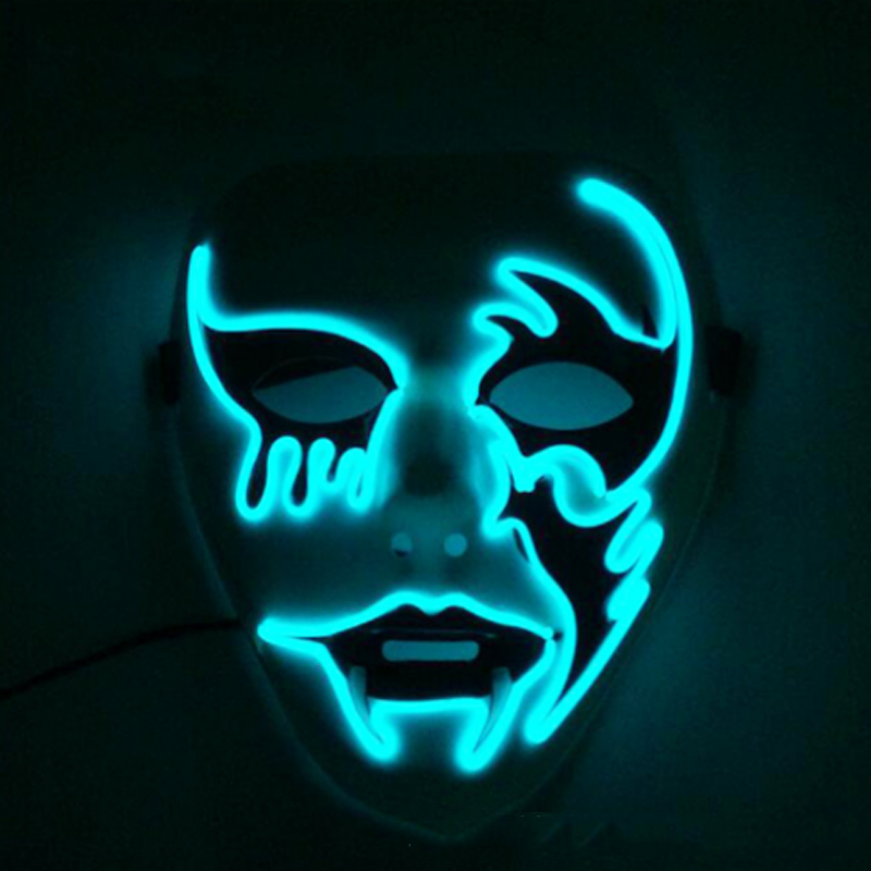 Led Purge Mask Halloween - Halloween Killer Cosplay Mask Ghosts Dance