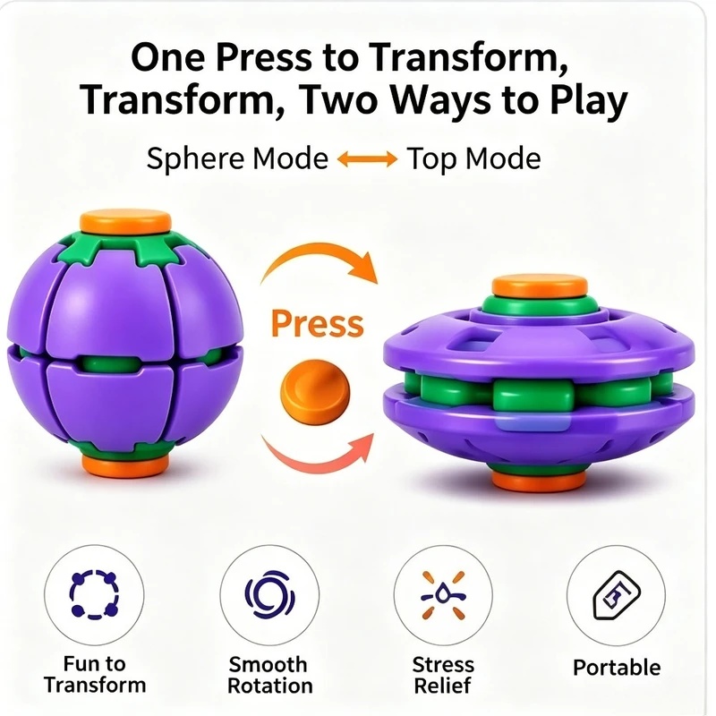 1PCS Transforming Fidget Spinn - Novelty Gifts ulasan dan harga
