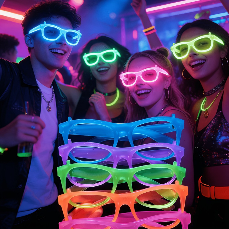 2/24pcs Glow-in-the-Dark Neon  - Glow In The Dark Party Glasses ulasan dan harga