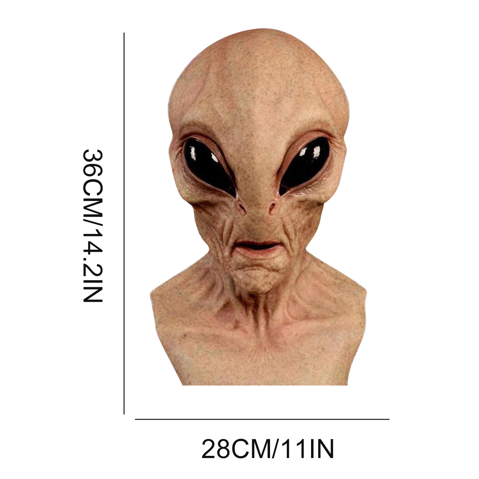 Alien Funny Mask Latex Alien M - Latex Alien Mask Realistic ulasan dan harga