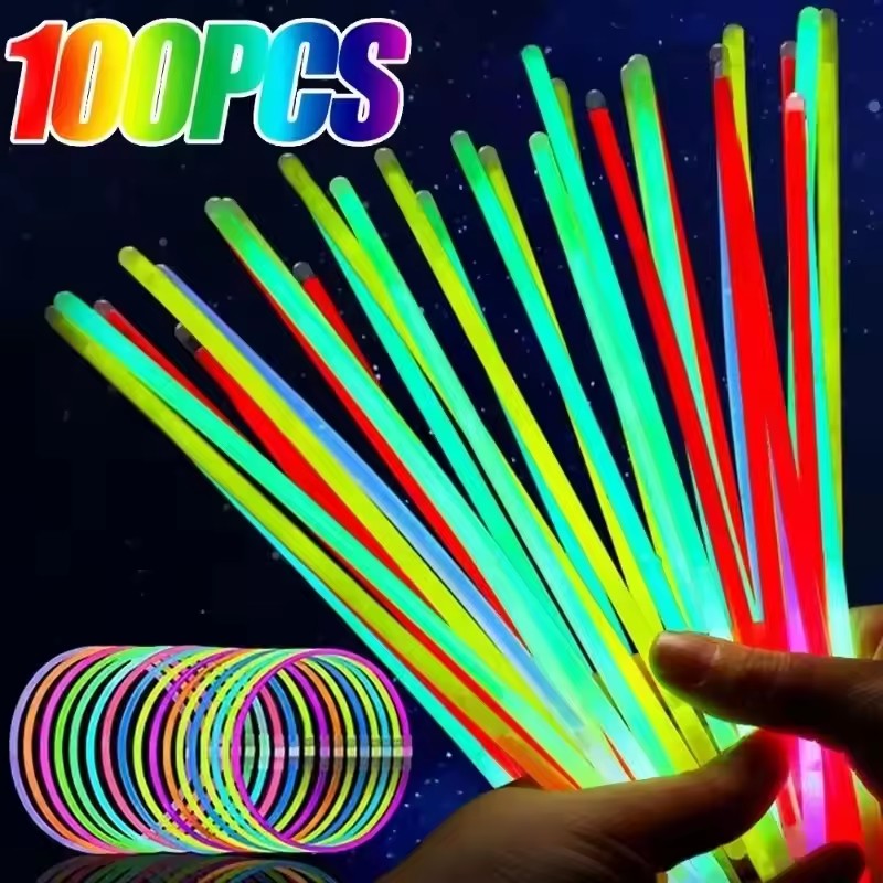 50/100Pcs Fluorescence Sticks  - Glow In The Dark Party Glasses ulasan dan harga