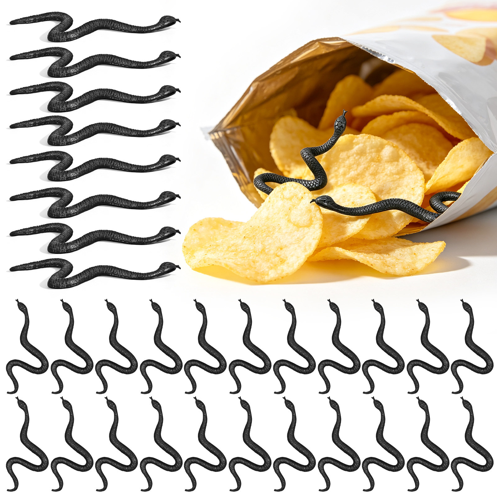 100pcs Realistic Scary Snake P - Prank Toys ulasan dan harga