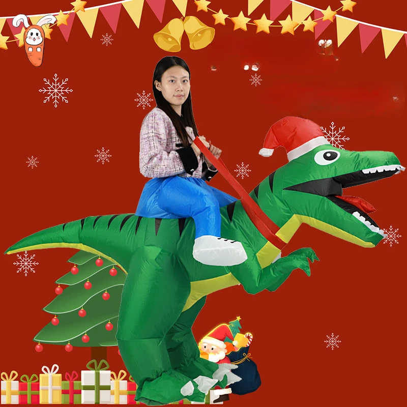 Tyrannosaurus Rex Christmas In - Inflatable Dinosaur Costume Adult ulasan dan harga